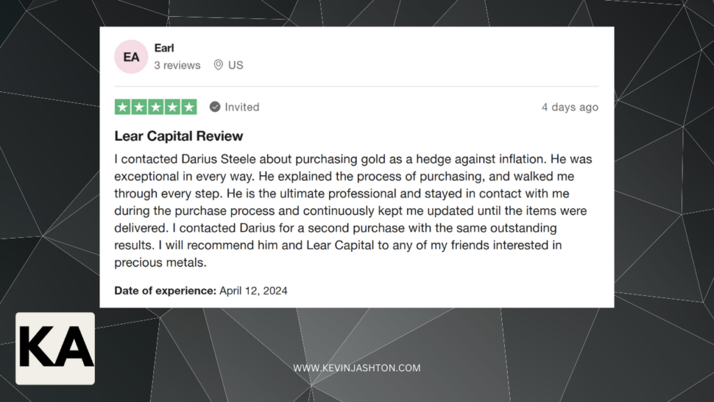 Lear Capital reviews example on Trustpilot