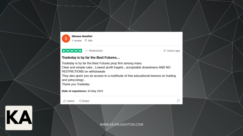 TradeDay review on Trustpilot